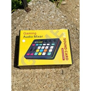 Professional Gaming Audio Mixer Live Sound Card RGB Streamer Interface Podcast